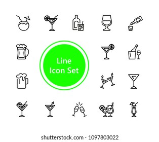 Alcohol icon set