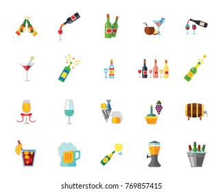 Alcohol icon set