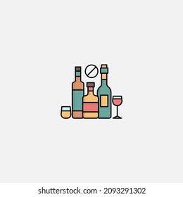 Alcohol icon sign vector,Symbol, logo illustration for web and mobile