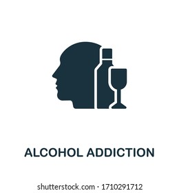 Alcohol icon. Simple illustration from addiction collection. Creative Alcohol icon for web design, templates, infographics