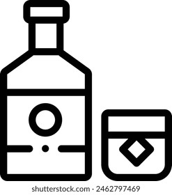 alcohol icon. Thin Linear Style Design Isolated On White Background