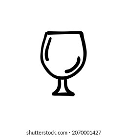 icono del alcohol en el vector. Logotipo - Doodle