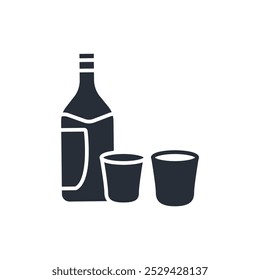 alcohol icon. vector.Editable stroke.linear style sign for use web design,logo.Symbol illustration.