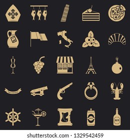 Alcohol icons set. Simple set of 25 alcohol icons for web for any design