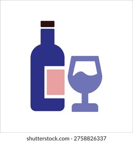 alcohol icons simple colred vector