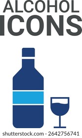 Alcohol icons, icons vector Drinks Symbol vector