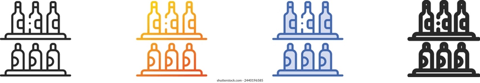 alcohol icon.Thin Linear, Gradient, Blue Stroke and bold Style Design Isolated On White Background