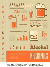 Alcohol Infographic Template.