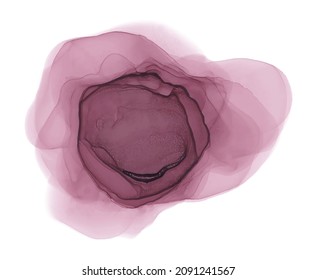 Alcohol ink abstract shape Hand drawn pink texture
