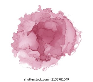 Alcohol ink abstract shape Hand drawn pink texture