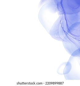 Alkohol Tinte Abstrakte Textur-Design Hintergrund weiß und blau 