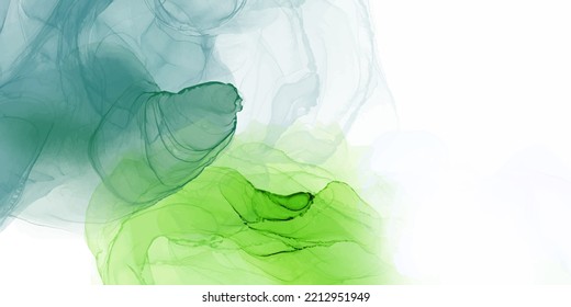 Resumen de tinta de alcohol Color del fondo del diseño de textura verde
