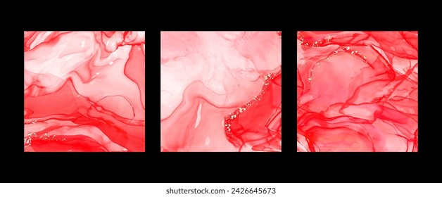 Fondo de colores de tinta de alcohol. Banner vertical abstracto de textura de mármol multicolor. Mezcla de pinturas acrílicas.