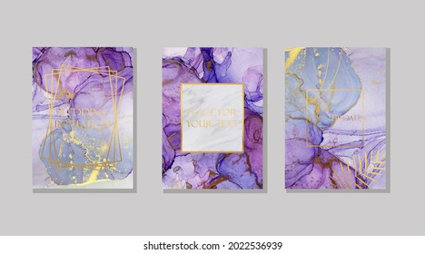 alcohol ink with gold. flyer, business card, flyer, brochure, poster, for printing. trend vector