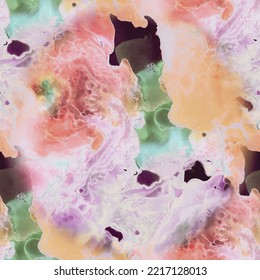 Alcohol Ink Marble Space. Fluid Trippy Splash. Science Ink Illustration. Fluid Splash Watercolor. Liquid Abstract Background. Galaxy Seamless Texture. Water Color Holi Paint. Vector Abstract Science