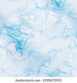 Alcohol Ink Marble. Watercolor Marble. Ocean Golden Texture. Gold Sea Paint. Pink Marble Watercolor. Ocean Elegant Watercolor. Vector Abstract Sky Template. Blue Abstract Background. Liquid Vector Ink