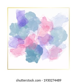 Ilustración vectorial de tinta alcohólica. Tinta líquida salpicada con fondo de mármol abstracto o líquido. Ilustración de elementos de arte para su diseño.
