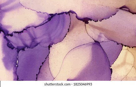 Alcohol ink vector texture banner. Fluid ink abstract background. Art element illustration for your design.