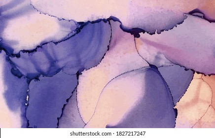 Alcohol ink vector texture banner. Fluid ink abstract background. Art element illustration for your design.