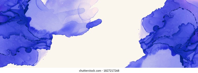Alcohol ink vector texture banner. Fluid ink abstract background. Art element illustration for your design.