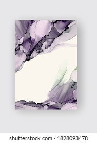 Alcohol ink vector texture banner. Fluid ink abstract background. Art element illustration for your design.