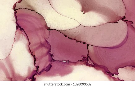 Alcohol ink vector texture banner. Fluid ink abstract background. Art element illustration for your design.