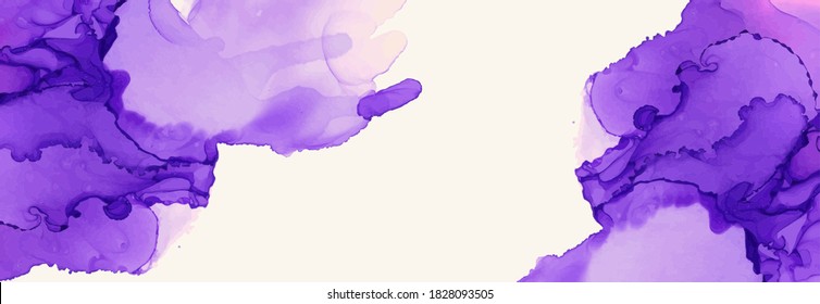 Alcohol ink vector texture banner. Fluid ink abstract background. Art element illustration for your design.