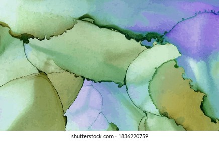 Alcohol ink vector texture banner. Fluid ink abstract background. Art element illustration for your design.