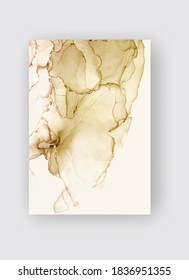 Alcohol ink vector texture banner. Fluid ink abstract background. Art element illustration for your design.