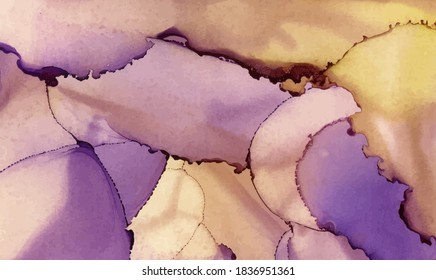 Alcohol ink vector texture banner. Fluid ink abstract background. Art element illustration for your design.