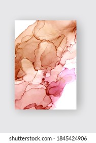 Pancarta de textura vectorial de tinta alcohólica. Fondo abstracto de tinta fluida. Ilustración de elementos de arte para su diseño.