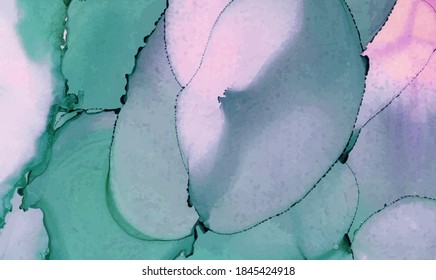 Alcohol ink vector texture banner. Fluid ink abstract background. Art element illustration for your design.