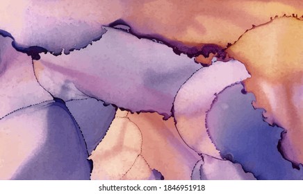 Alcohol ink vector texture banner. Fluid ink abstract background. Art element illustration for your design.