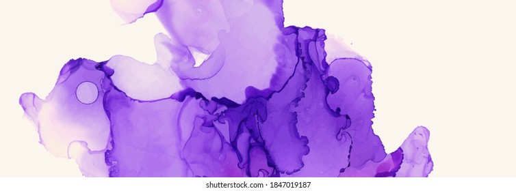 Alcohol ink vector texture banner. Fluid ink abstract background. Art element illustration for your design.
