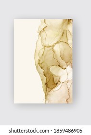 Pancarta de textura vectorial de tinta alcohólica. Fondo abstracto de tinta fluida. Ilustración de elementos de arte para su diseño.