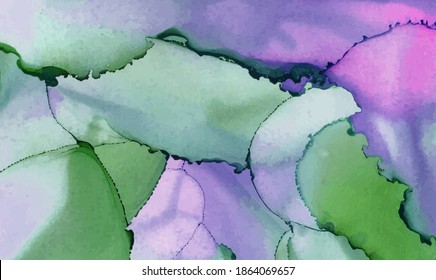 Alcohol ink vector texture banner. Fluid ink abstract background. Art element illustration for your design.