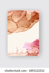 Alcohol ink vector texture banner. Fluid ink abstract background. Art element illustration for your design.