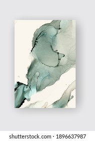 Alkoholfarbe Vektorgrafik-Banner. Flüssiger, abstrakter Hintergrund mit Tinte. Kunstelement-Illustration für Ihr Design.