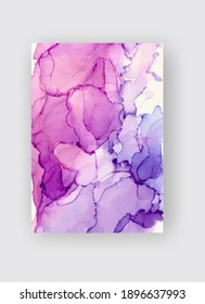 Alcohol ink vector texture banner. Fluid ink abstract background. Art element illustration for your design.