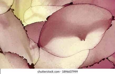 Alcohol ink vector texture banner. Fluid ink abstract background. Art element illustration for your design.