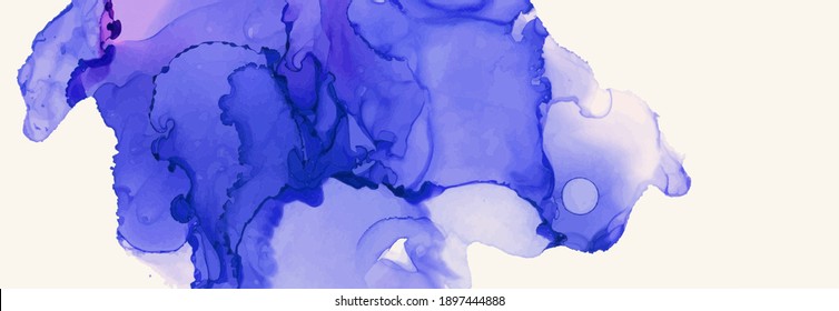 Alcohol ink vector texture banner. Fluid ink abstract background. Art element illustration for your design.