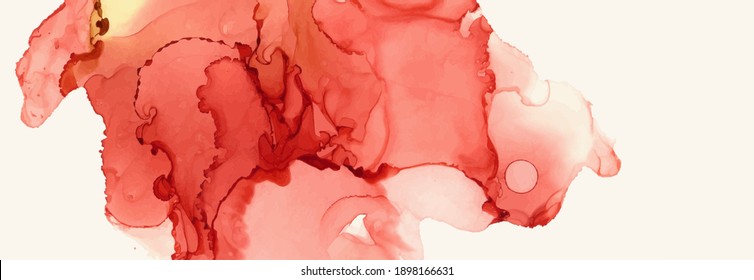 Alcohol ink vector texture banner. Fluid ink abstract background. Art element illustration for your design.