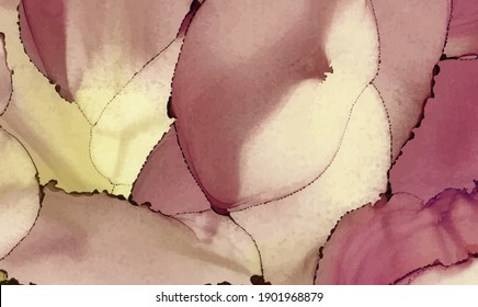 Alcohol ink vector texture banner. Fluid ink abstract background. Art element illustration for your design.
