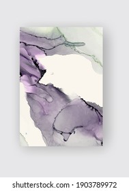 Alcohol ink vector texture banner. Fluid ink abstract background. Art element illustration for your design.