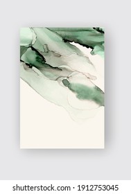 Alkoholfarbe Vektorgrafik-Banner. Flüssiger, abstrakter Hintergrund mit Tinte. Kunstelement-Illustration für Ihr Design.
