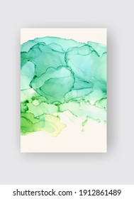 Alcohol ink vector texture banner. Fluid ink abstract background. Art element illustration for your design.