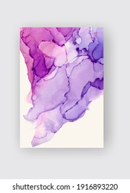 Alcohol ink vector texture banner. Fluid ink abstract background. Art element illustration for your design.