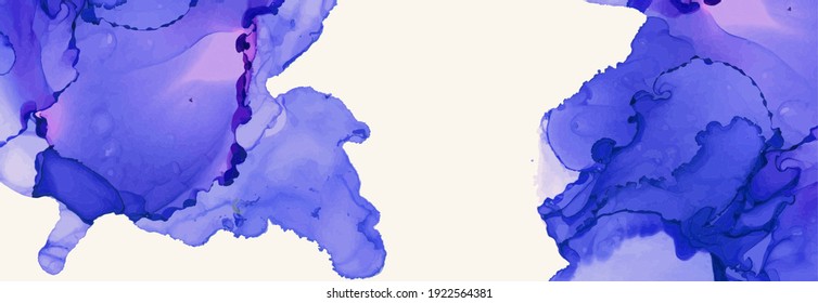 Alcohol ink vector texture banner. Fluid ink abstract background. Art element illustration for your design.