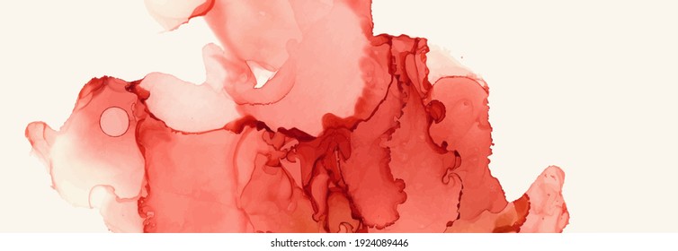 Alcohol ink vector texture banner. Fluid ink abstract background. Art element illustration for your design.