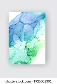 Alcohol ink vector texture banner. Fluid ink abstract background. Art element illustration for your design.